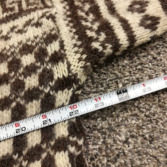 Vintage Edward Bryan Sweater Mens Medium Wool Fair Isle Brown Chunky 90s Grunge - Picture 8 of 10